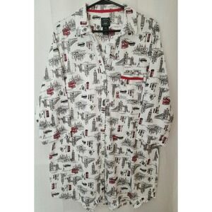 Laura Ashley Nightshirt Gown PJs XLARGE London Theme Designs Cotton‎ Blend